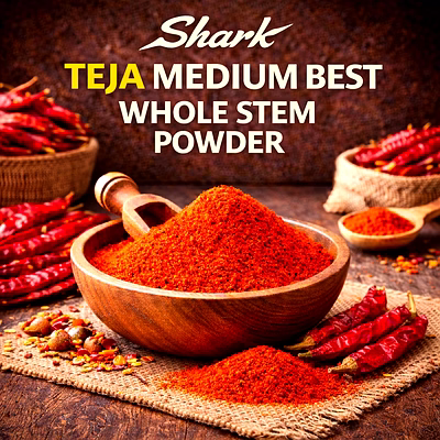 shark teja medium best – whole stem red chilli powder | adizo exports bulk supply for wholesalers, distributors & importers