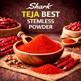 shark teja best – stemless red chilli powder | adizo exports bulk supply for wholesalers, distributors & importers