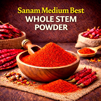 sanam medium best – whole stem red chilli powder | wholesale red chilli powder for spice importers