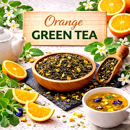 orange green tea blend | adizo exports bulk supply for wholesalers, distributors & importers