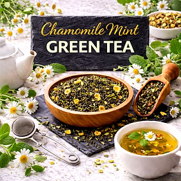 chamomile mint green tea blend | adizo exports bulk supply for wholesalers, distributors & importers