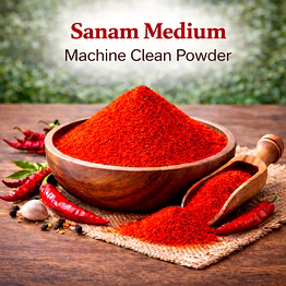 sanam medium – machine clean red chilli powder | adizo exports bulk supply for wholesalers, distributors & importers