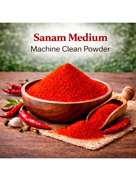 Sanam Medium – Machine Clean Red Chilli Powder | Wholesale Red Chilli Powder for Spice Importers