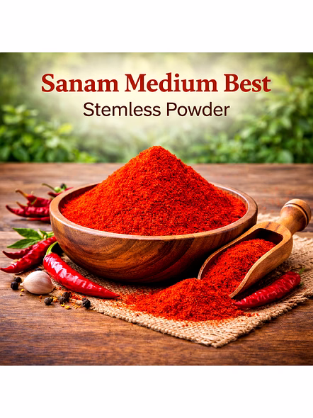 Sanam Medium Best – Stemless Red Chilli Powder | Wholesale Red Chilli Powder for Spice Importers-Az1136