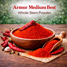 armor medium best – whole stem red chilli powder | adizo exports bulk supply for wholesalers, distributors & importers