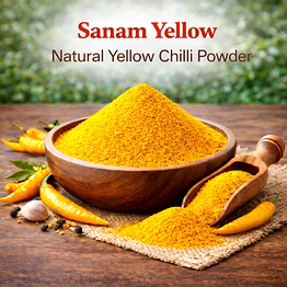 sanam yellow – natural yellow chilli red chilli powder | wholesale red chilli powder for spice importers