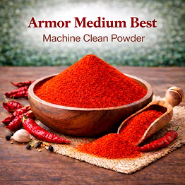 armor medium best – machine clean red chilli powder | adizo exports bulk supply for wholesalers, distributors & importers