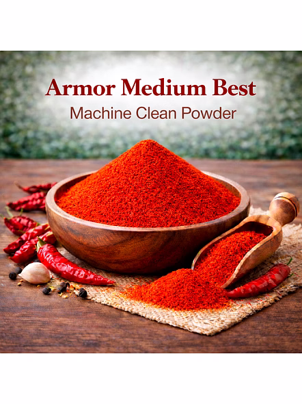Armor Medium Best – Machine Clean Red Chilli Powder | Wholesale Red Chilli Powder for Spice Importers-Az1150