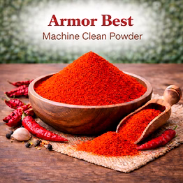 armor best – machine clean red chilli powder | adizo exports bulk supply for wholesalers, distributors & importers