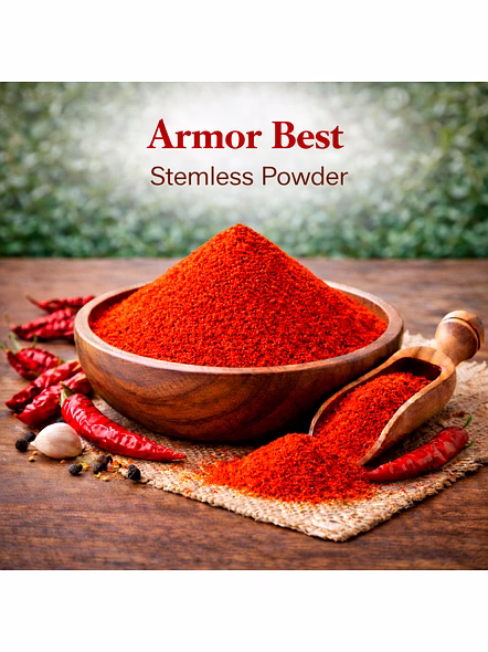 Armor Best – Stemless Red Chilli Powder | Wholesale Red Chilli Powder for Spice Importers