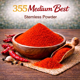 355 medium best – stemless red chilli powder | adizo exports bulk supply for wholesalers, distributors & importers
