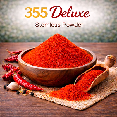 355 deluxe – stemless red chilli powder | adizo exports bulk supply for wholesalers, distributors & importers