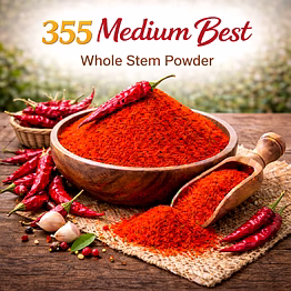 355 medium best – whole stem red chilli powder | adizo exports bulk supply for wholesalers, distributors & importers