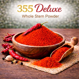 355 deluxe – whole stem red chilli powder | adizo exports bulk supply for wholesalers, distributors & importers