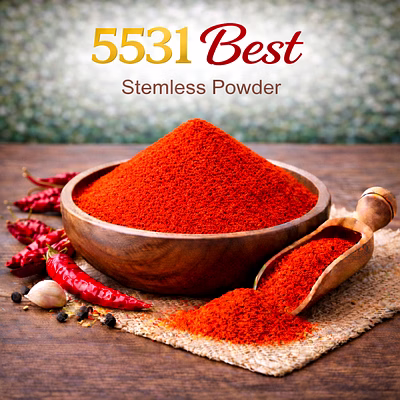 5531 best – stemless red chilli powder | adizo exports bulk supply for wholesalers, distributors & importers