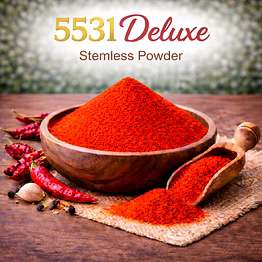5531 deluxe – stemless red chilli powder | adizo exports bulk supply for wholesalers, distributors & importers