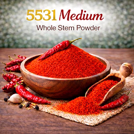 5531 medium – whole stem red chilli powder | adizo exports bulk supply for wholesalers, distributors & importers