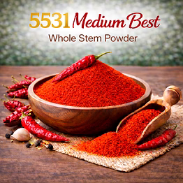 5531 medium best – whole stem red chilli powder | adizo exports bulk supply for wholesalers, distributors & importers