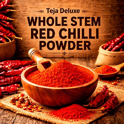 teja deluxe – whole stem red chilli powder | adizo exports bulk supply for wholesalers, distributors & importers