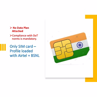 iotivity multi operator m2m / iot sim cards (not for mobile phone) for indian domestic network (bsnl+airtel)