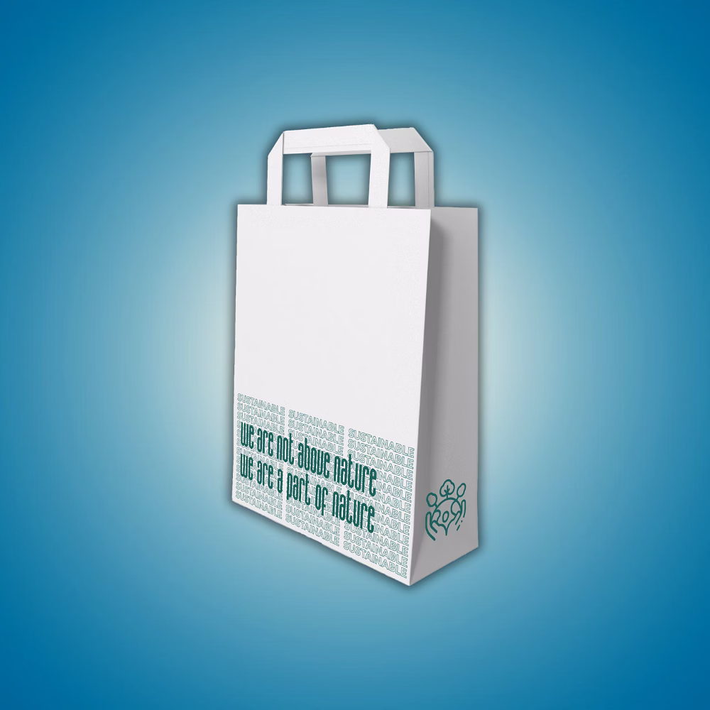 hotpack nature white small paper bag