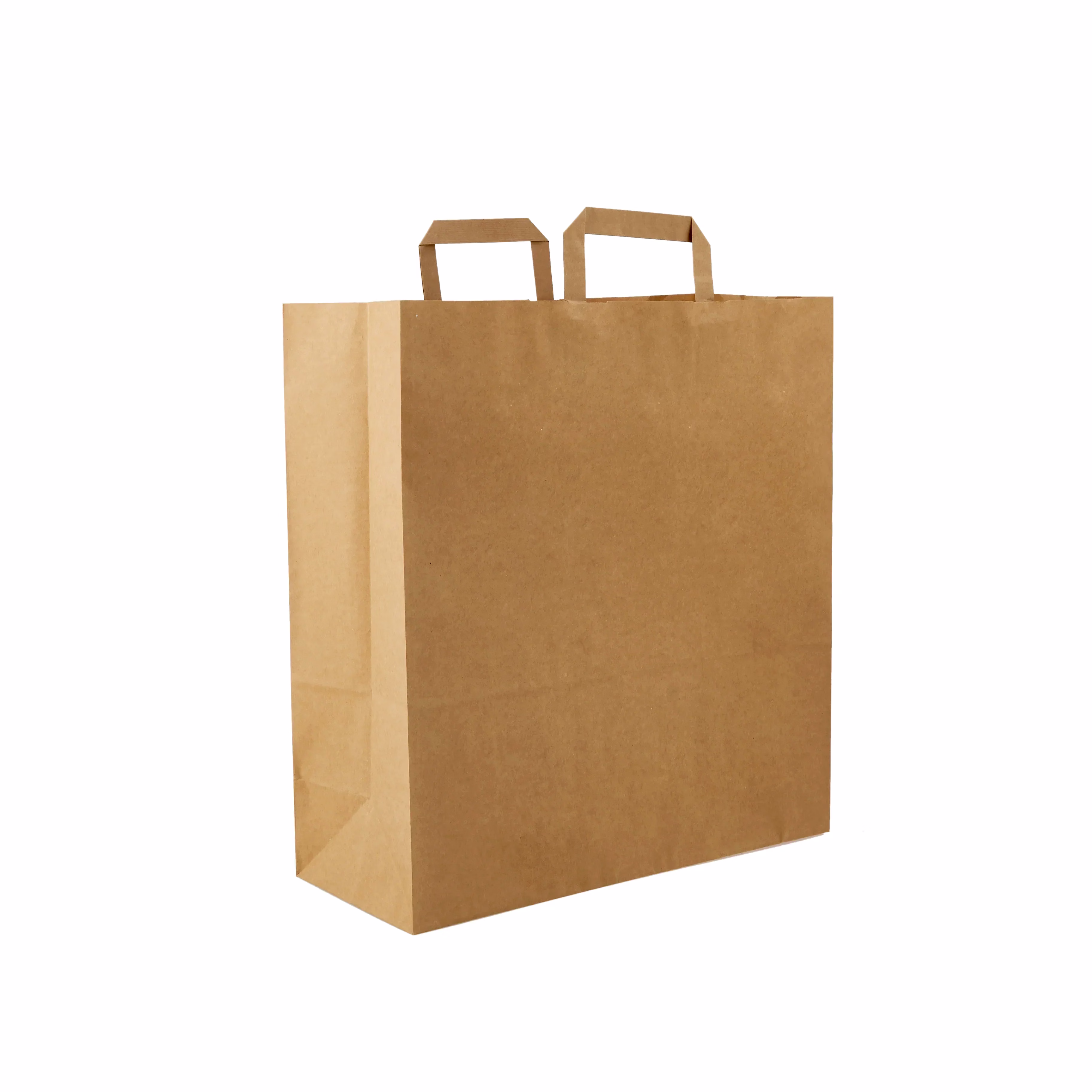 Hotpack Kraft Brown Flat Handle Paper Bag, PFH - 1 image 2