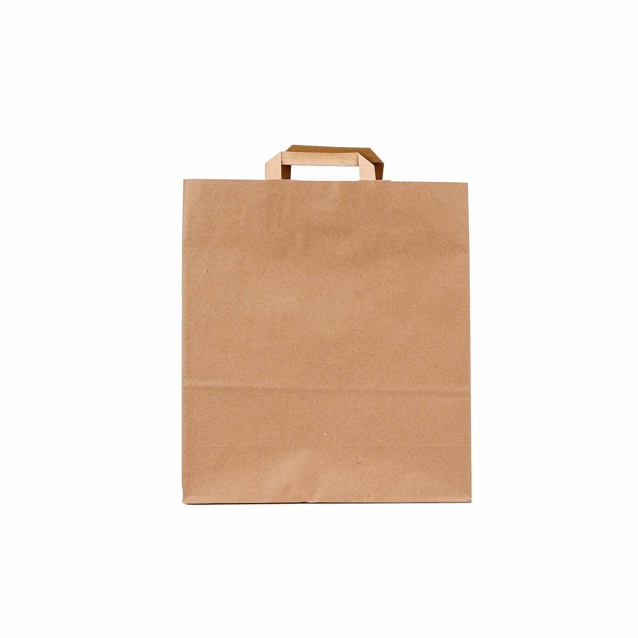 Hotpack Kraft Brown Flat Handle Paper Bag, PFH - 1 image 3