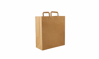 Hotpack Kraft Brown Flat Handle Paper Bag, PFH - 2