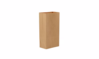 HOTPACK Square Bottom Bag 12 Brown