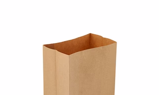 HOTPACK Square Bottom Bag 16 Brown