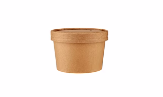 Kraft Paper Curry Container (Food Container) with Paper Lid