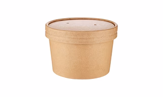 Kraft Paper Curry Container (Food Container) with Paper Lid