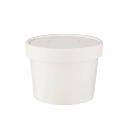 white paper curry container (food container) with paper lid