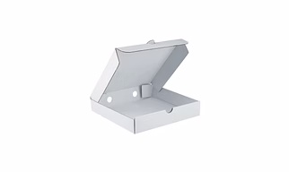 Single well 3 Ply White Paper Corrugated Pizza Box