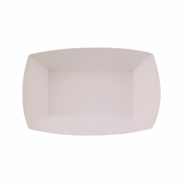 plain white paper boat tray - medium
