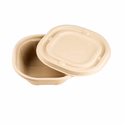 sugarcane bagasse delivery container (disposable tableware) 750 ml