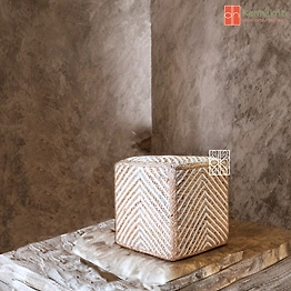 Karmakriti Jute pouffe | Jute stool | Pyramid square