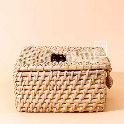 bamboo tissue box | rattan storage box