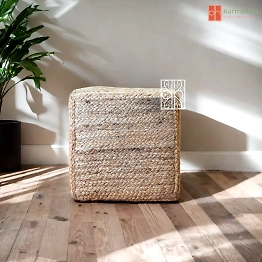 Karmakriti Jute pouffe | Jute stool | Natural Hue