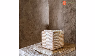 Jute pouffe | Jute stool | Pyramid square