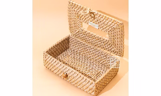Bamboo Tissue Box | Rattan Storage box