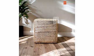 Jute pouffe | Jute stool | Natural Hue