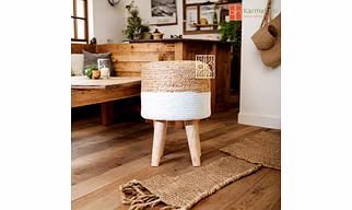 Jute pouffe | Jute stool | Ottoman chair | Sandy Shores