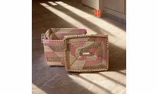 Wicker storage Box | Seagrass wardrobe organizer