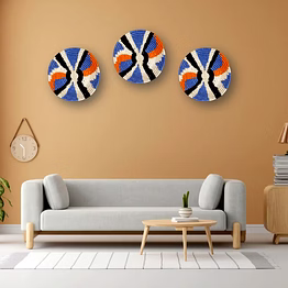 wall decorative plates | bedroom wall decor | kenyan blue