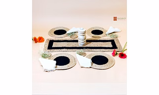 Jute Dining table mats Set | Runner Placemats and Coasters