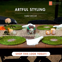 seagrass dining table decor set | set of 4 | set of 6
