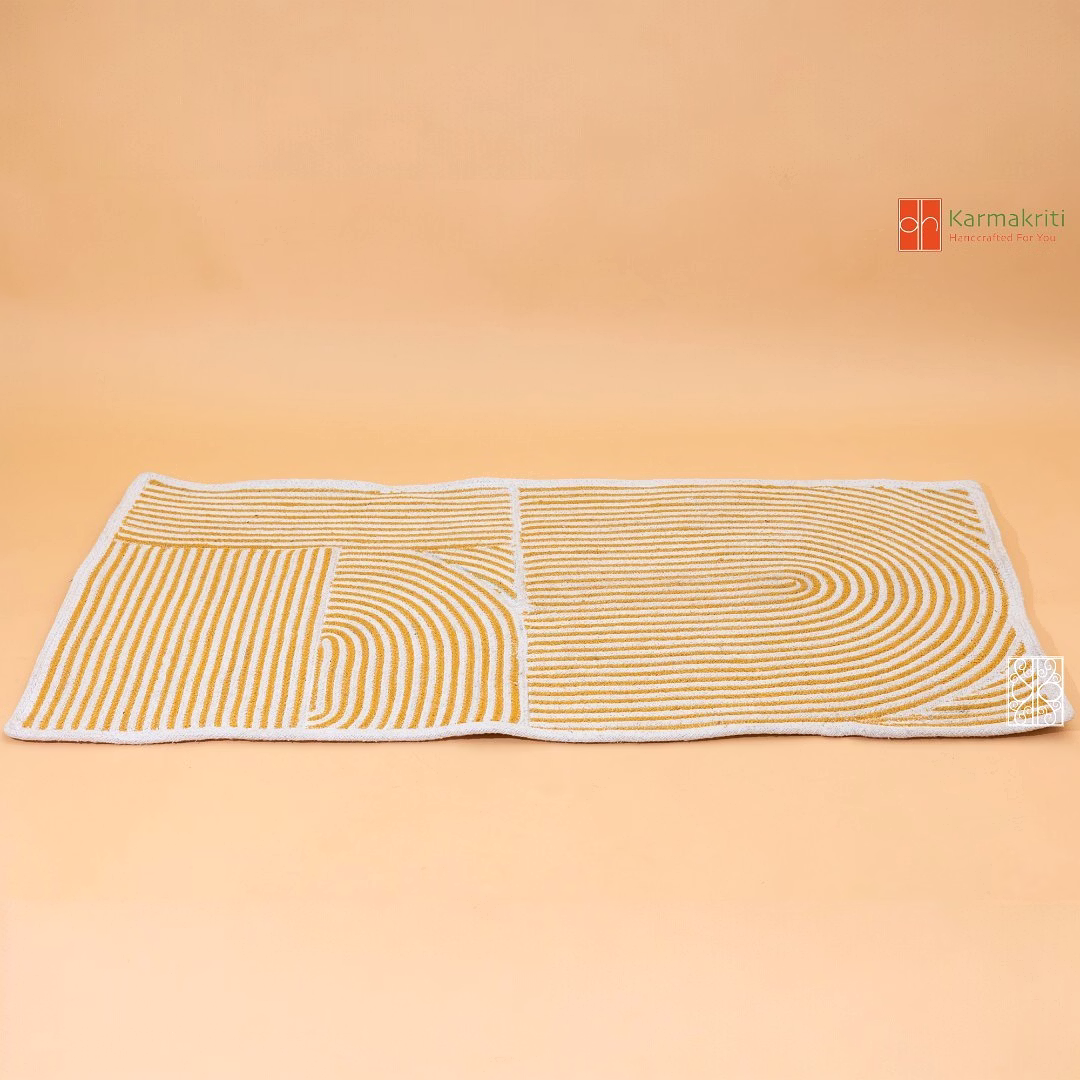 floor mat for living room | handwoven cotton floor rug