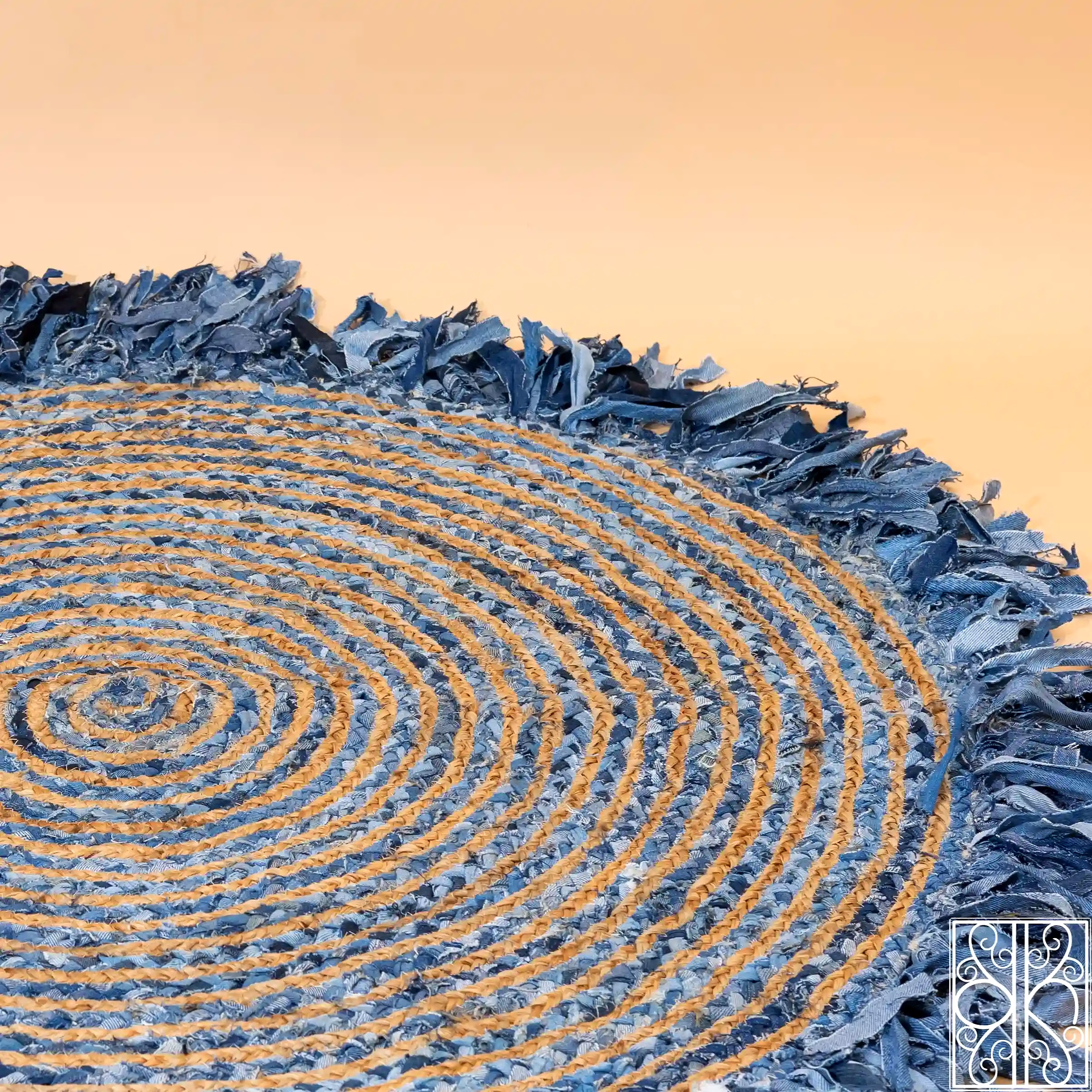 Round Rug | Round rug for living room | Jute and Denim image 2