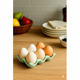 ceramic egg tray mint green color